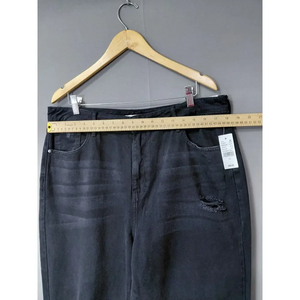 NWT PacSun MOM Jean Black Pants Women Size 32